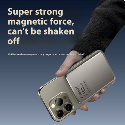Power Bank Magnético Ultra Delgado — Carga Rápida Inalámbrica con Doble Puerto